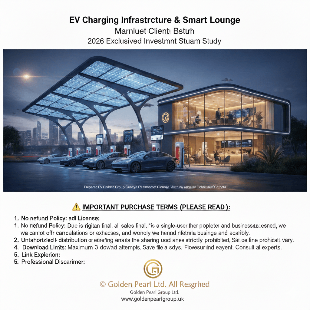Premium EV Charging Hub and Smart Lounge Business Plan 2026 by Golden Pearl Group