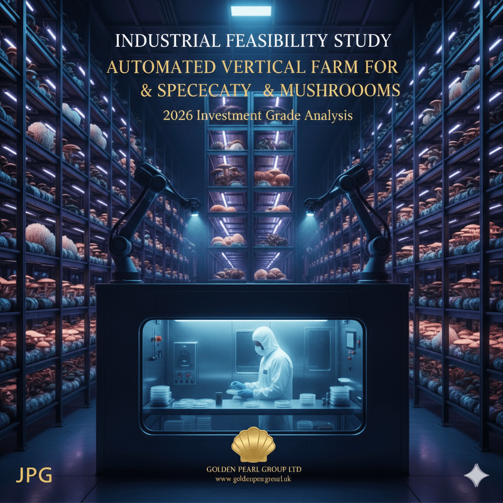 Industrial Automated Vertical Farm for Medicinal Mushrooms - 2026 Feasibility Study by Golden Pearl Group Ltd